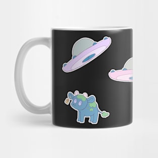 Adorable Pastel UFOs and Cows Mug